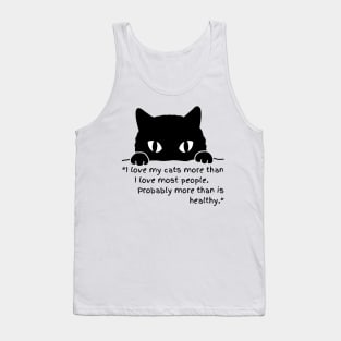 I LOVE CATS/ CUTE KITTY CAT Tank Top